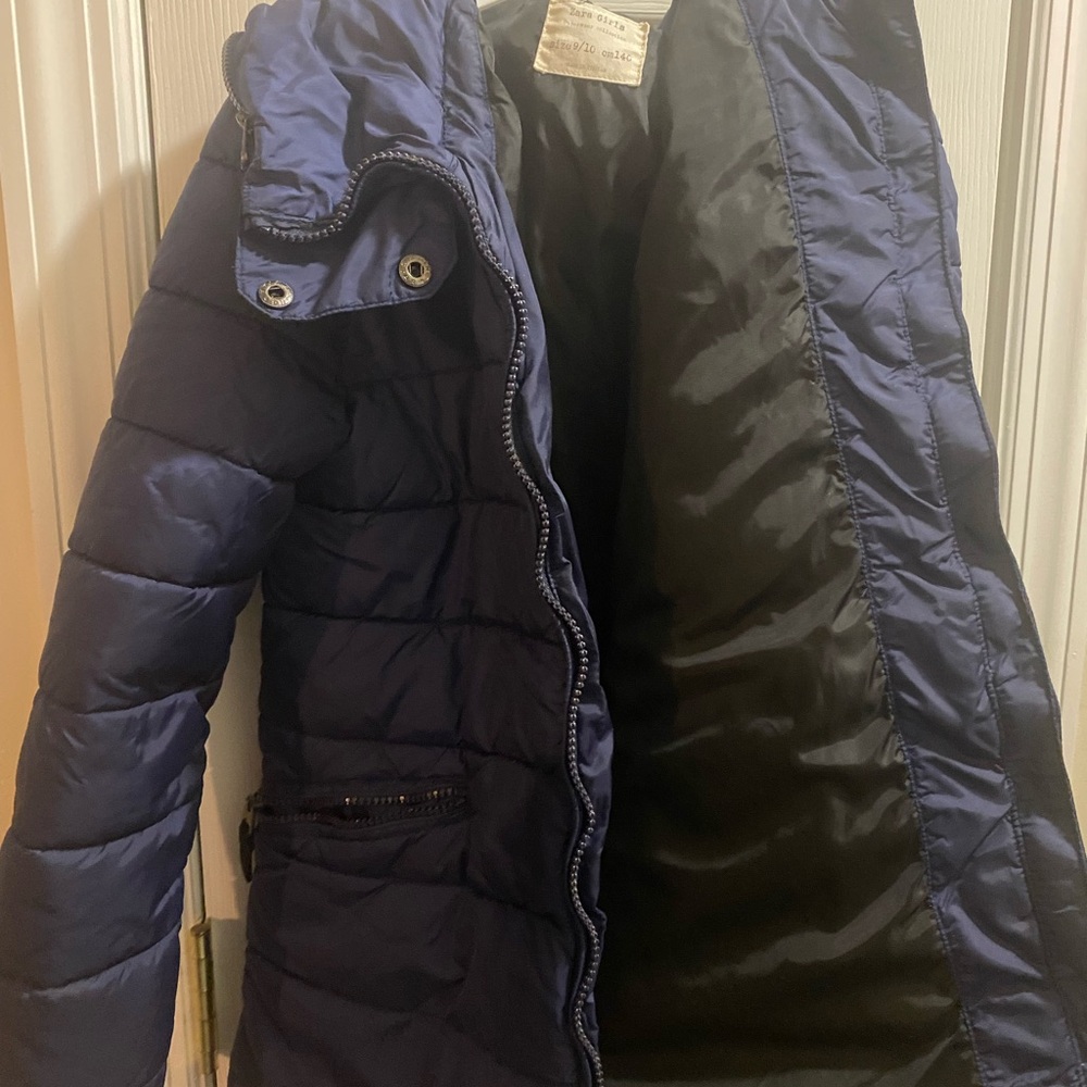 Zara Girls Navy Jacket 9/10